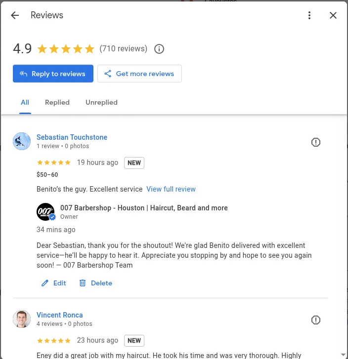 007 Barbershop google reviews