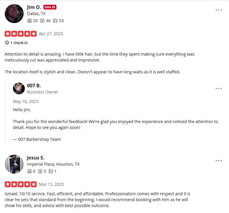 007 Barbershop yelp reviews